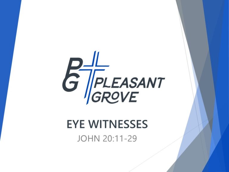 EYE WITNESS SLIDS APRIL 5 2026 JOHN 18 12 27