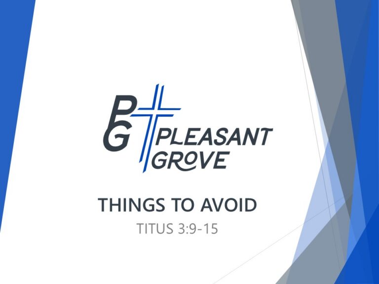 THINGS TO AVOID